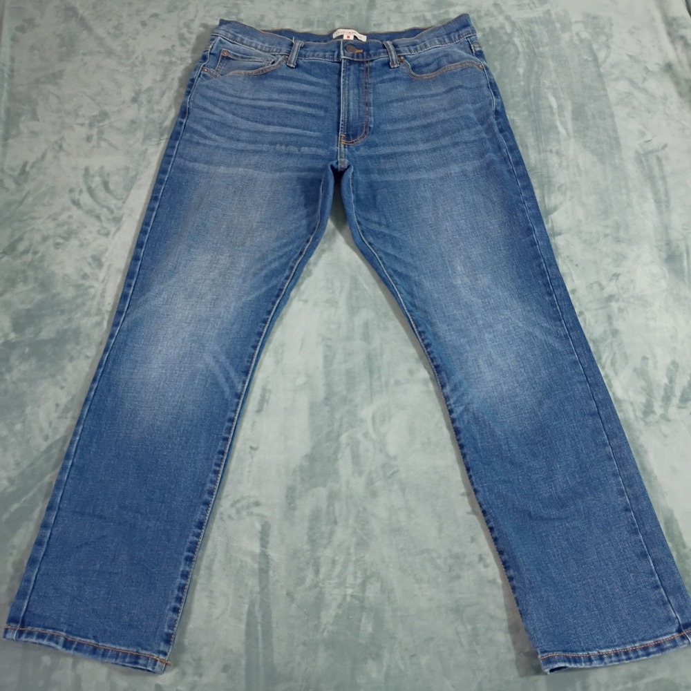 Lucky Brand 410 Athletic Straight Jeans Medium Wash Blue Denim 34x30